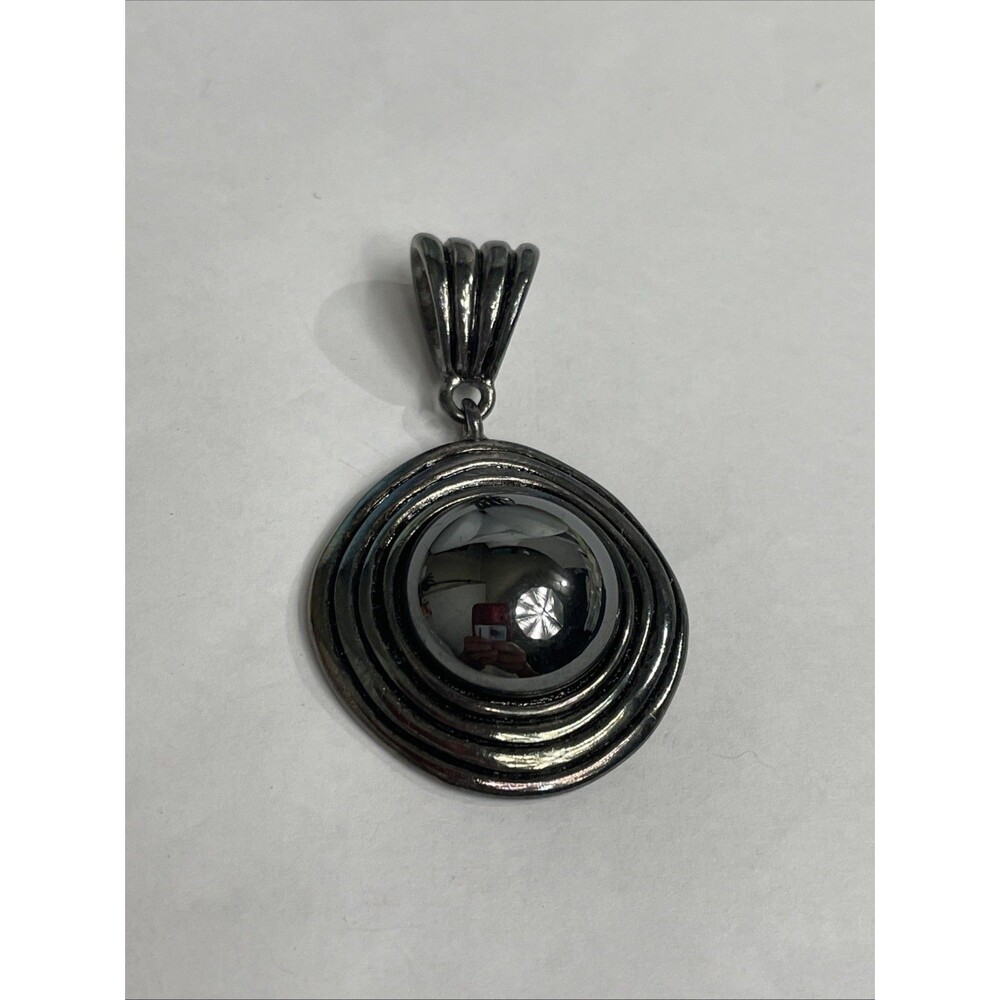 PREMIER DESIGNS Antique Silver Tone w Faux Hematite Pendant Only